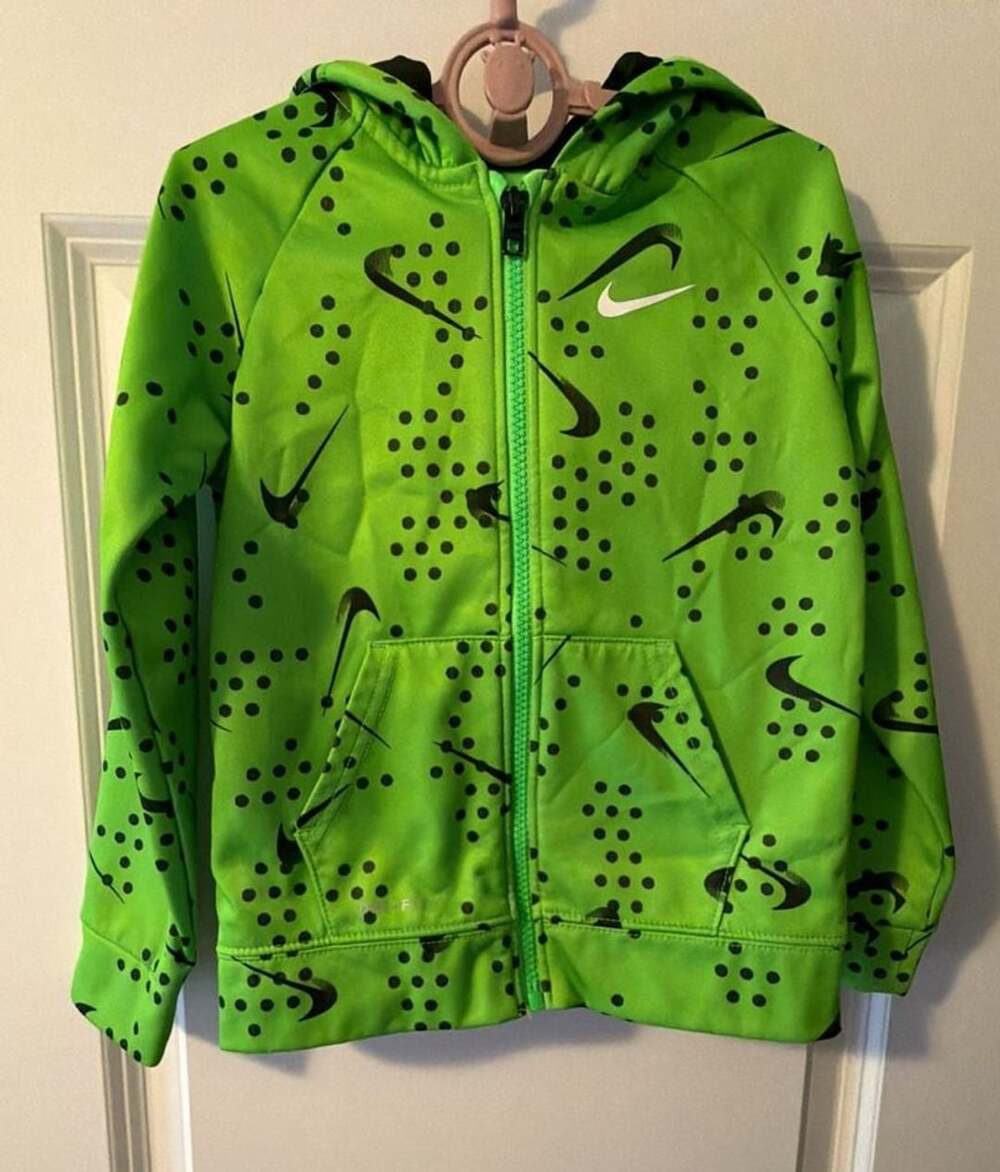 Nike Boys Dri-FIT All-Over Swoosh Print Full-Zip Hoodie